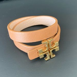 Tory Burch Large Logo Wrap Bracelet